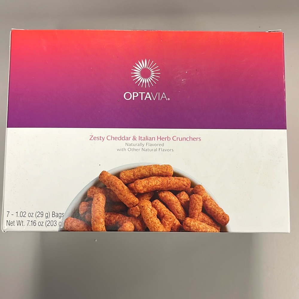 Optavia zesty cheddar & Italian herb crunchers
